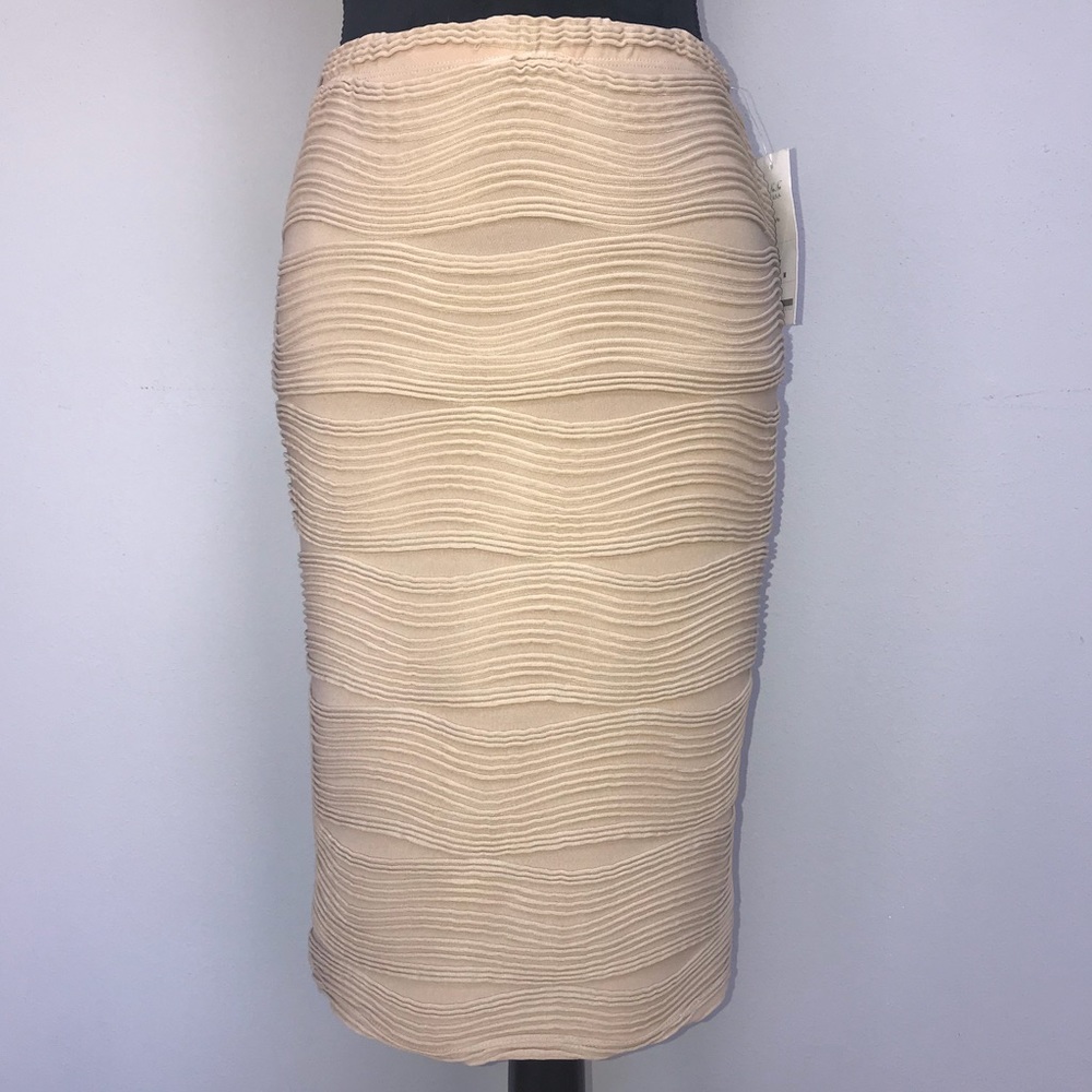 Tan Bodycon Pencil Skirt